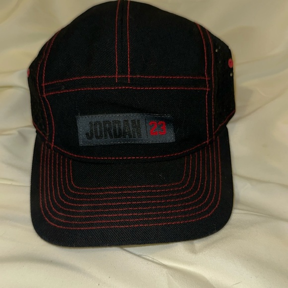 Air Jordan 23 5 Panel Jumpman Hat Strapback Cap Black Men - Picture 1 of 7